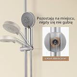 KES Drążek prysznicowy ze stali nierdzewnej 18/8, drążek ścienny do prysznica z uchwytem na słuchawkę prysznicową, uchwyt 122 cm, długość szczotkowana, F209S122-BS