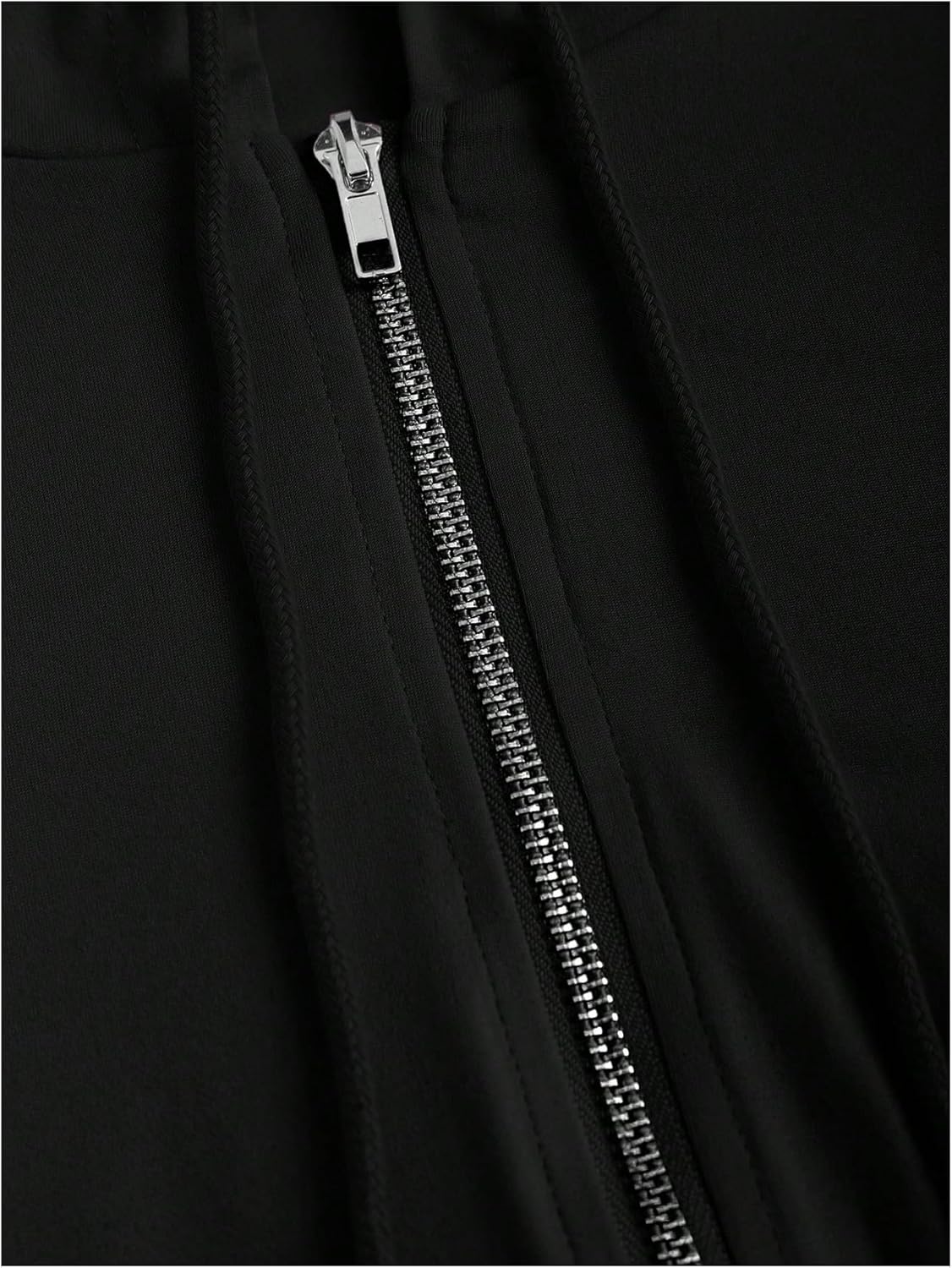 Verdusa Women's Zip Up Hooded Sweatshirt Long Sleeve Fitted Cropped Drawstring Hoodies - Image 3