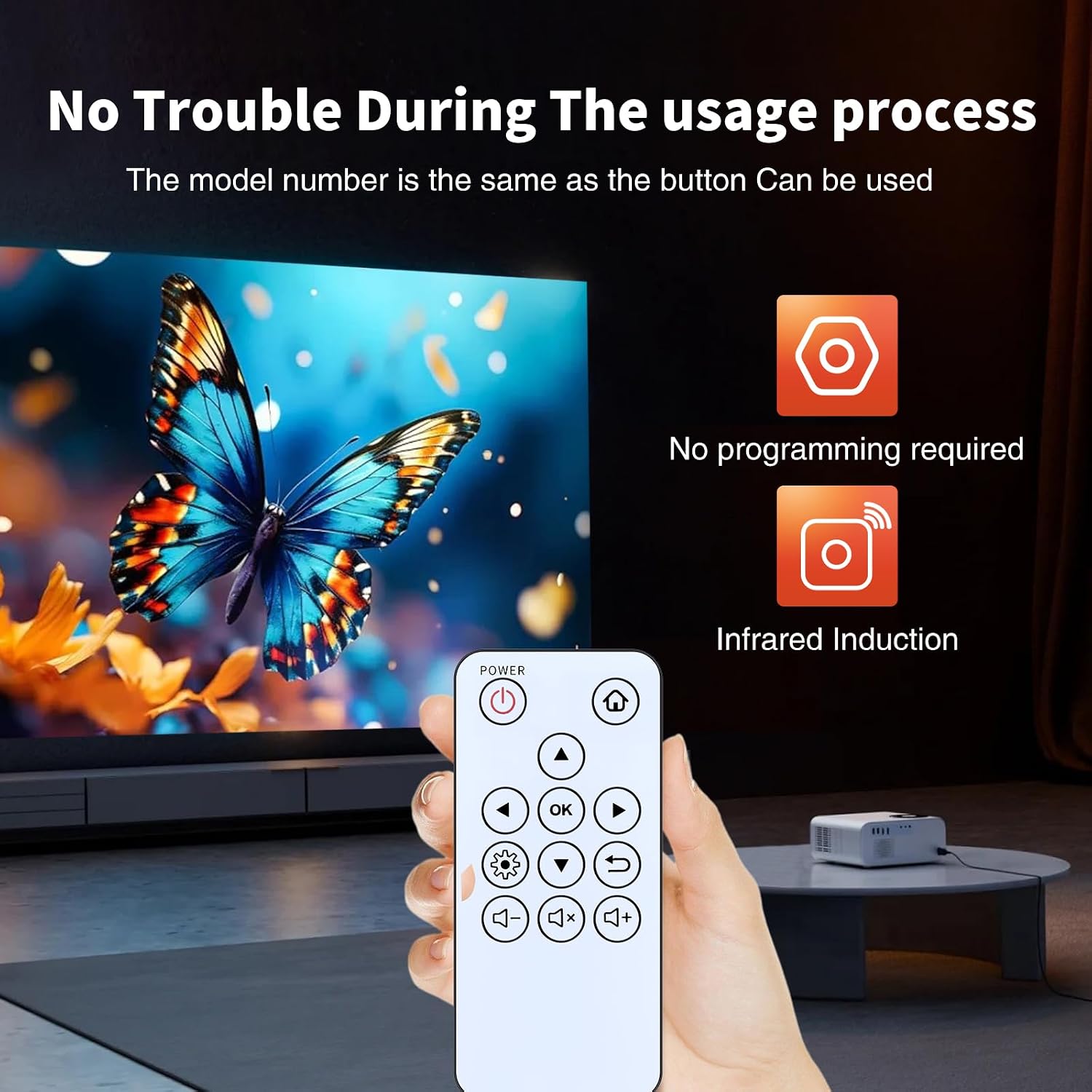 New Replacement Remote Control fit for ViewSonic M1 Mini Plus Pocket Cinema Projector VS18039 image 3