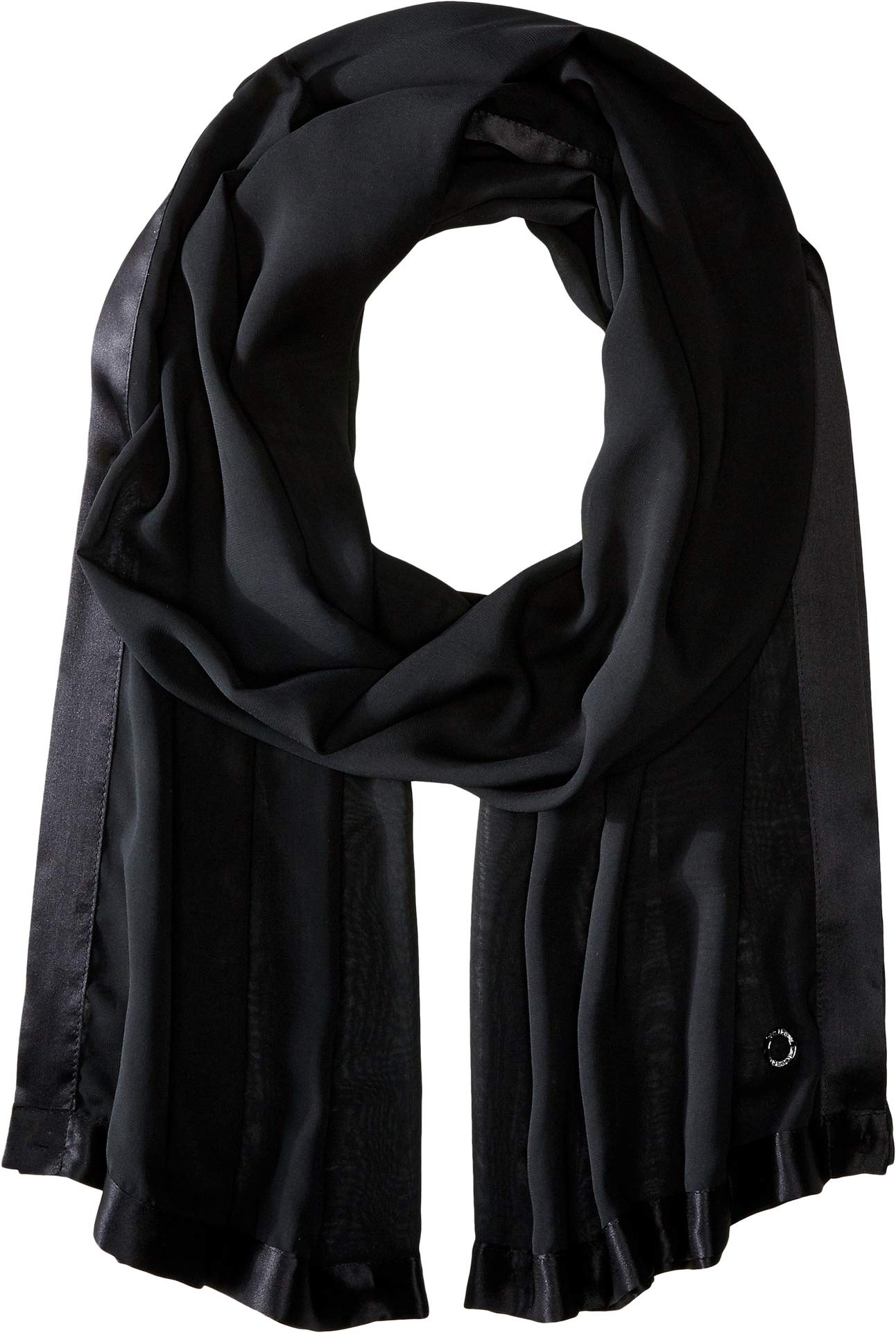 

                                                    Calvin Klein Womens Satin Border Chiffon Scarf, De