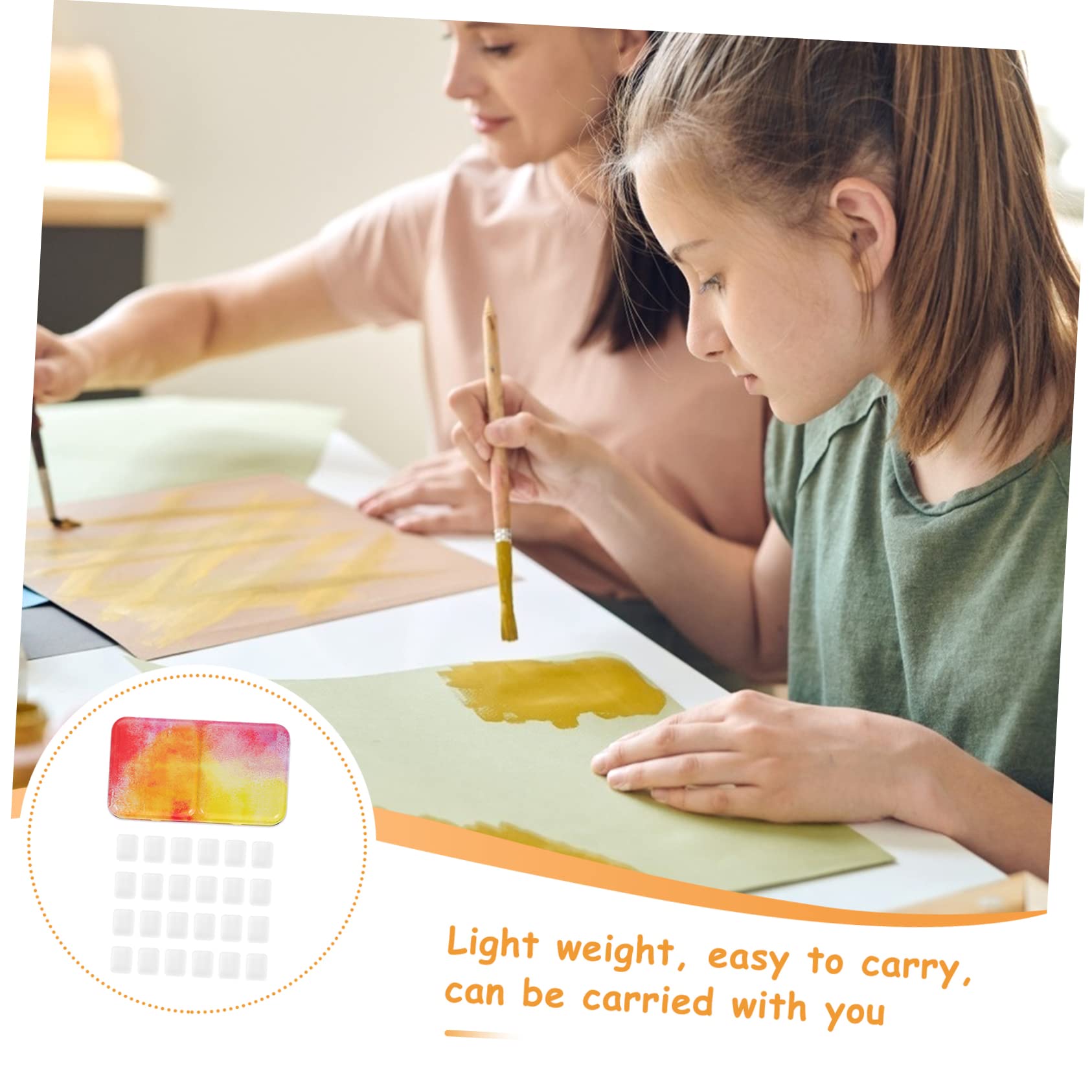 2ensembles Palette De Peinture Vierge avec Compartiments Ensemble De Boîte De Rangement pour Peinture Aquarelle Et Huile pour Artistes Déplacement Et Créatifs