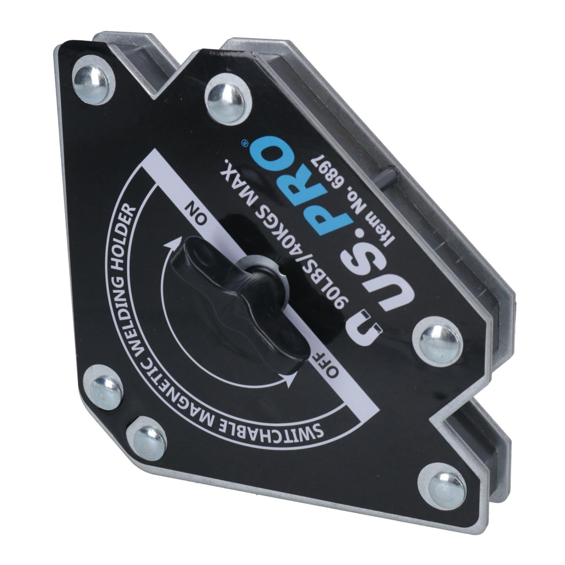 AB Tools 40,8 kg przełączany magnetyczny uchwyt spawalniczy z magnesem wł./wył. 3 kąty 4 szt