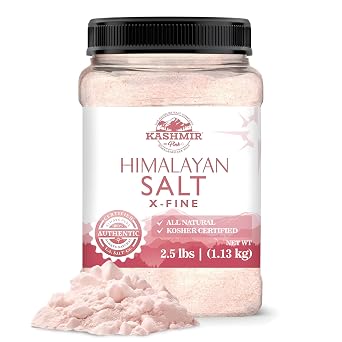 LA SALT CO Kashmir 2.5 Lbs Pink Himalayan Salt Jar, X-Fine | 100% Pure, Food Grade with 84 Trace Minerals | Kosher Certified, Vegan, Non-GMO, Cruelty-Free