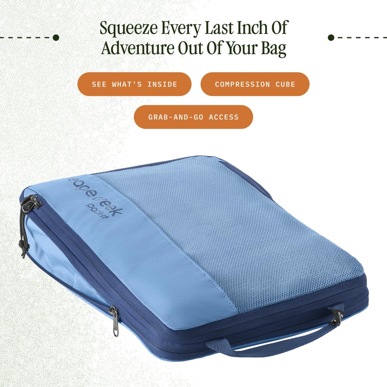 Eagle Creek Pack-It Isolate Compression - Lightweight Cube for Optimizing Luggage Space - Easy-Grab Zipper - Convenient Top Handle - Recycled Materials - Small - Image 2