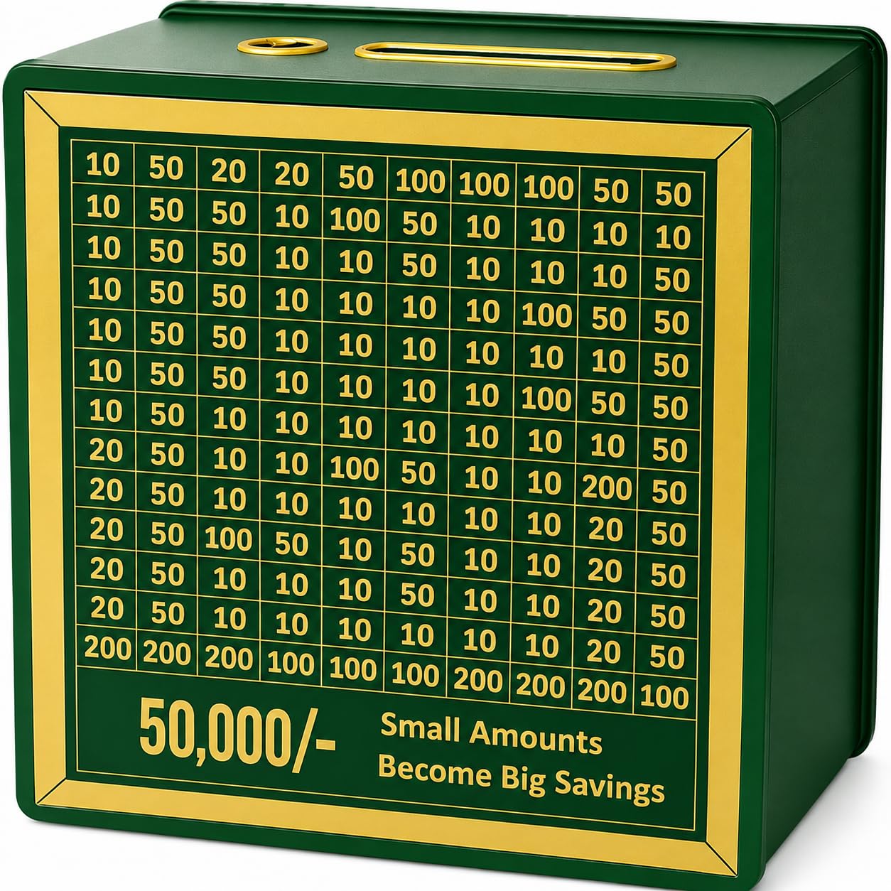 Rupe Trader Wooden Money Saving Box | Cash Saver Money Box with Counting Target | 50,000 Savings Challenge Piggy Bank | Coin & Cash Bank for Boys, Girls and Adult | Durable & Eco-Friendly|-image-21