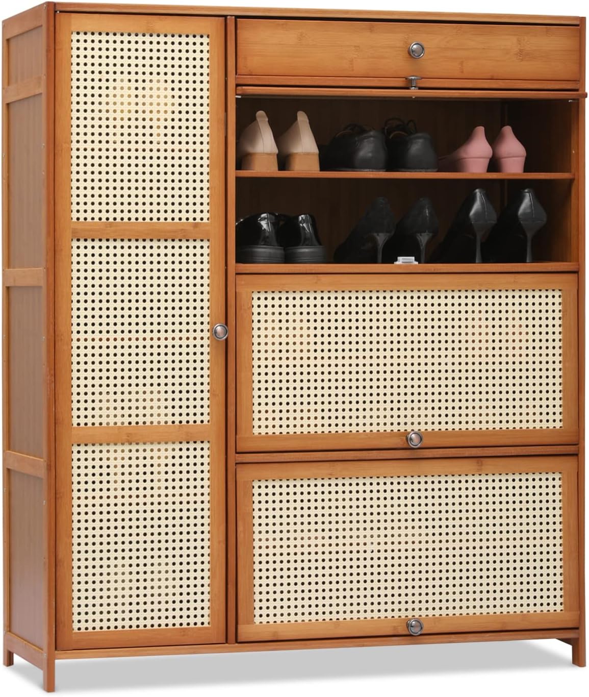 MoNiBloom Shoe for Entryway, Adjustable Shelves
