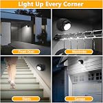 Motion Sensor Outdoor Lights - Outdoor Motion Sensor Light Battery Operated Wireless Spotlight Motion Detector Security Light Auto On Off for Sheltered Porch Stair Hallway Garage Wall Shed (2 Pack)