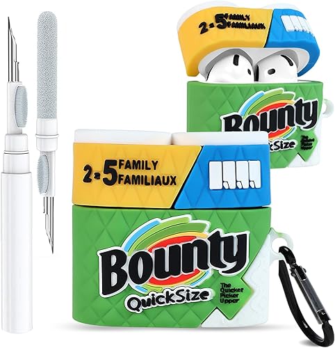 Miniatura 9 de Toyuma Funda para AirPods 4, diseño de dibujos animados kawaii, divertida funda de silicona suave 3D con llavero y kit de limpieza para mujeres,