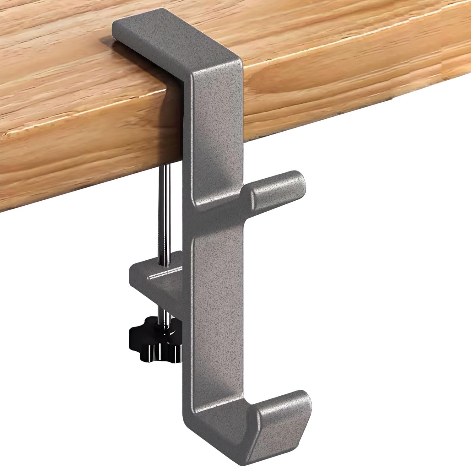 JAKO Headphone Stand Hanger Holder, Under Desk Aluminum Alloy Headset Stand with Fit for Gaming PC Accessories,Under Desk Clamp Hook Mount Suitable for Office, Computer Desk (Sliver)