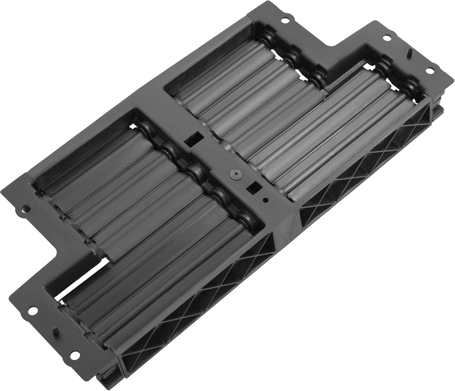 HECASA Front Radiator Air Shutter Grille Compatible with 2019-2025 Chevy Chevrolet Silverado GMC Sierra 1500 LTD Plastic Black