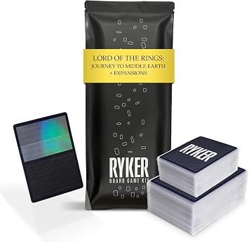 Ryker | Compatible with Lord of the Rings Journey to Middle Earth All Expansions Card Sleeve Kit | Board Game Card Sleeves Clear