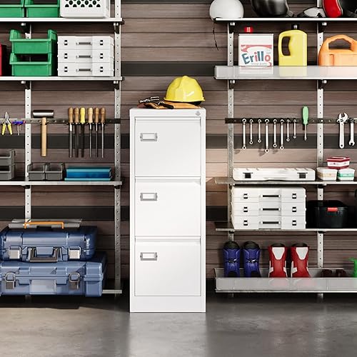 Miniatura 7 de ZAOUS Archivador vertical de metal, archivador de 4 cajones con cerradura, archivador vertical de 18 pulgadas de profundidad para tamaño A4