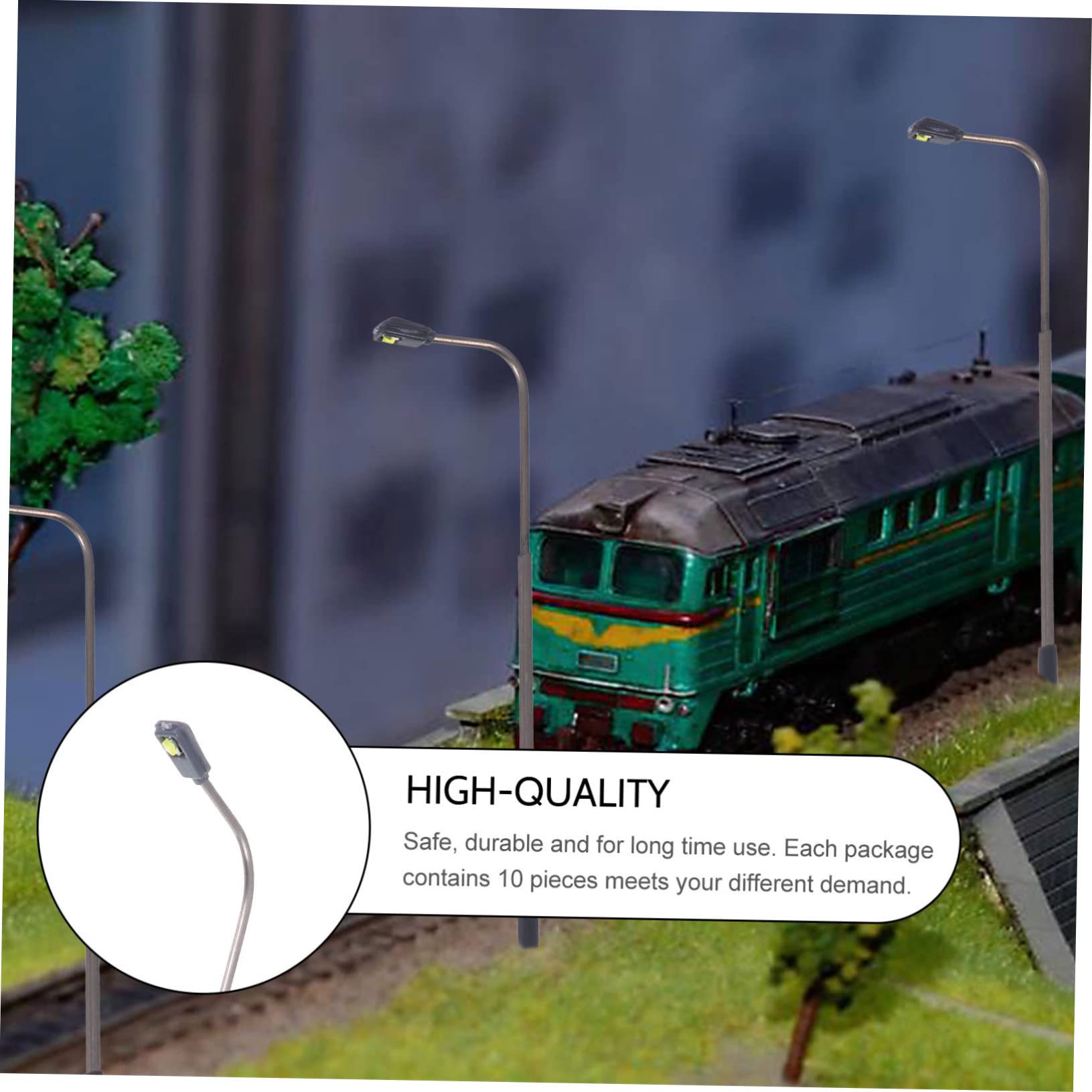KOMBIUDA 50stücke Straßenlaternen Modell Maßstab Für Diorama Und Modelleisenbahn Realistische Lampen Aus Rostfreiem Für Sandtisch-layouts