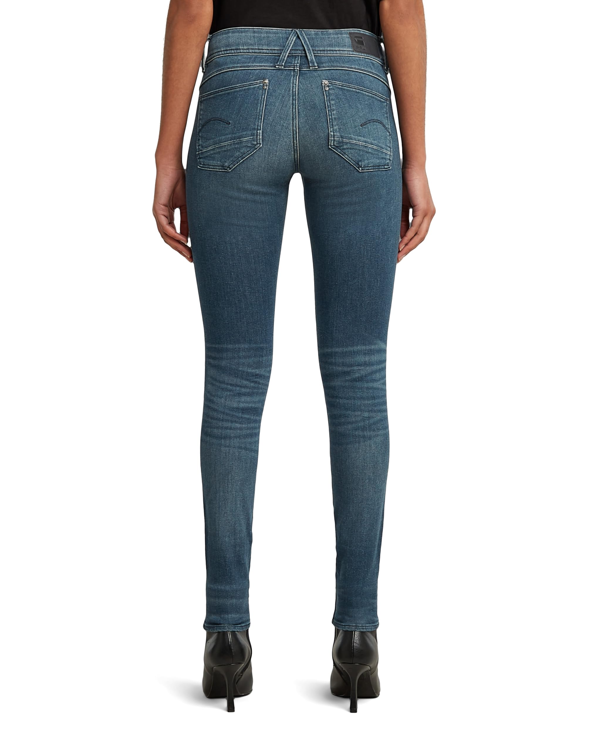 Raw Jeans ajustados Core Lynn de tiro medio para mujer, Medium Aged 3