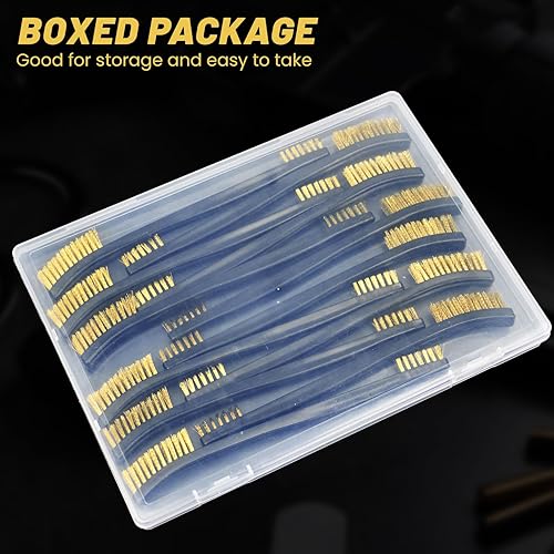 Miniatura 24 de Kit de limpieza para armas en caja grande, suministros de limpieza 4 en 1 incluye cepillos, parches, hisopos, paño sin pelusa, suministros altamente