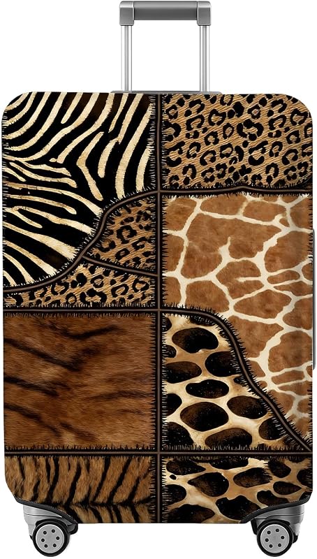 Luggage Cover for Suitcase TSA Approved, Leopard Suitcase Covers Luggage Protector Suit Case Covers Travel Accessory Fits 26-29 Inch Luggage Sleeve