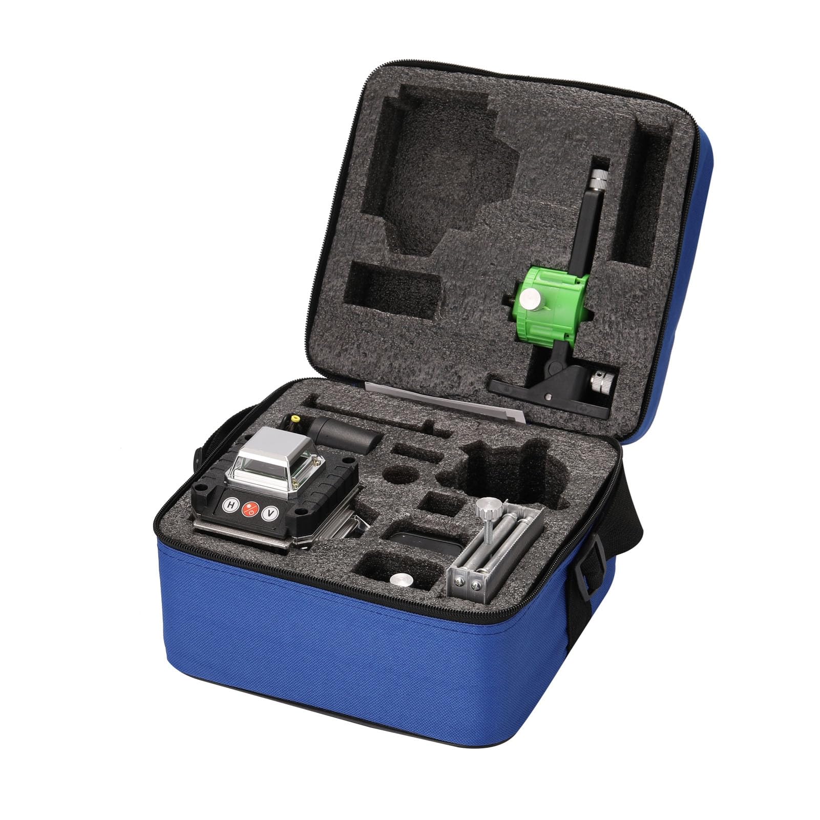 Nivel láser kit barra de extensión para nivel láser set de barra extensible 16 líneas autonivelante 360° vertical horizontal con trípode ajustable y control APP BT (Multicolor)