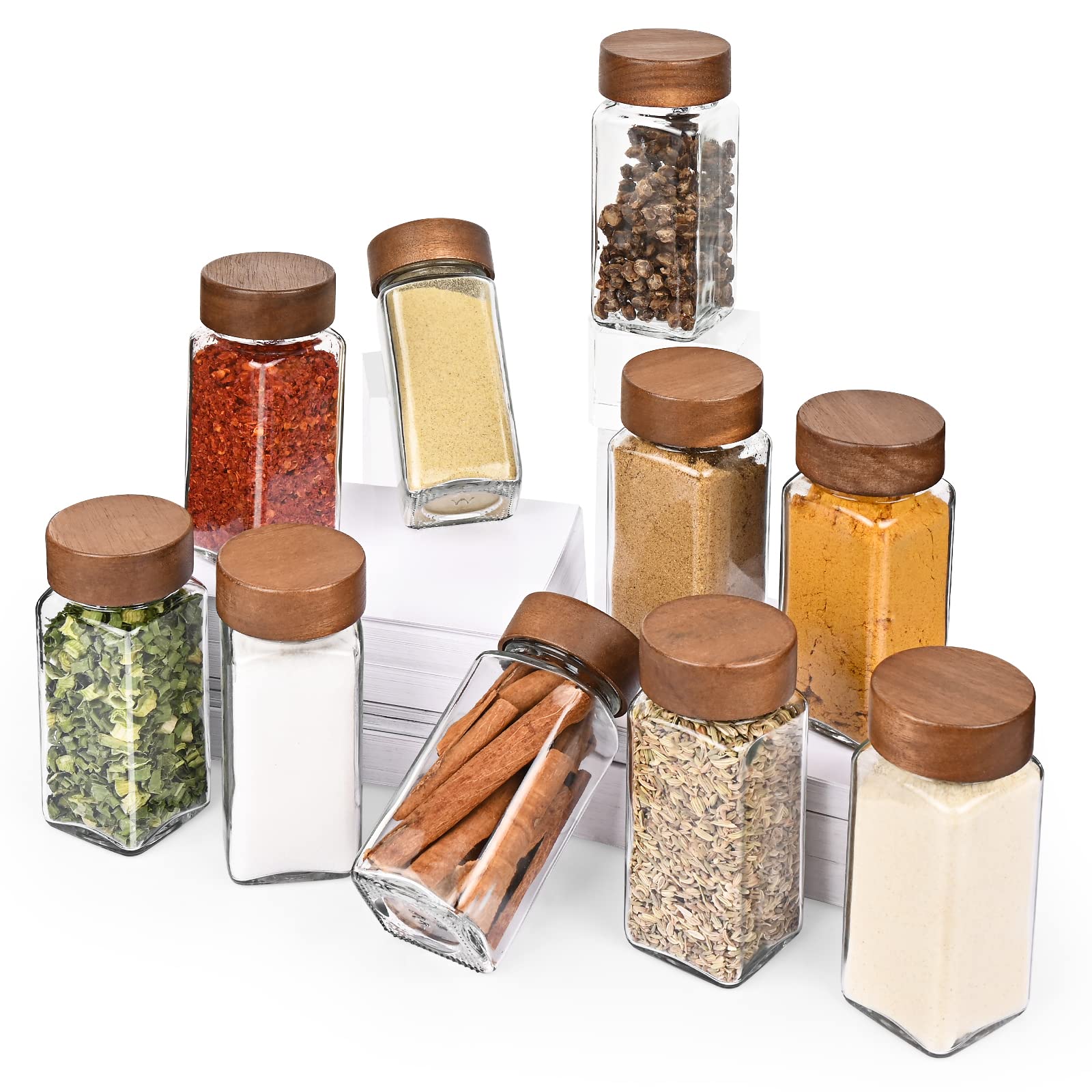 Buy Yangbaga Spice Jars Set of 24, 120 ml Spice Jars Glass Spice Shaker