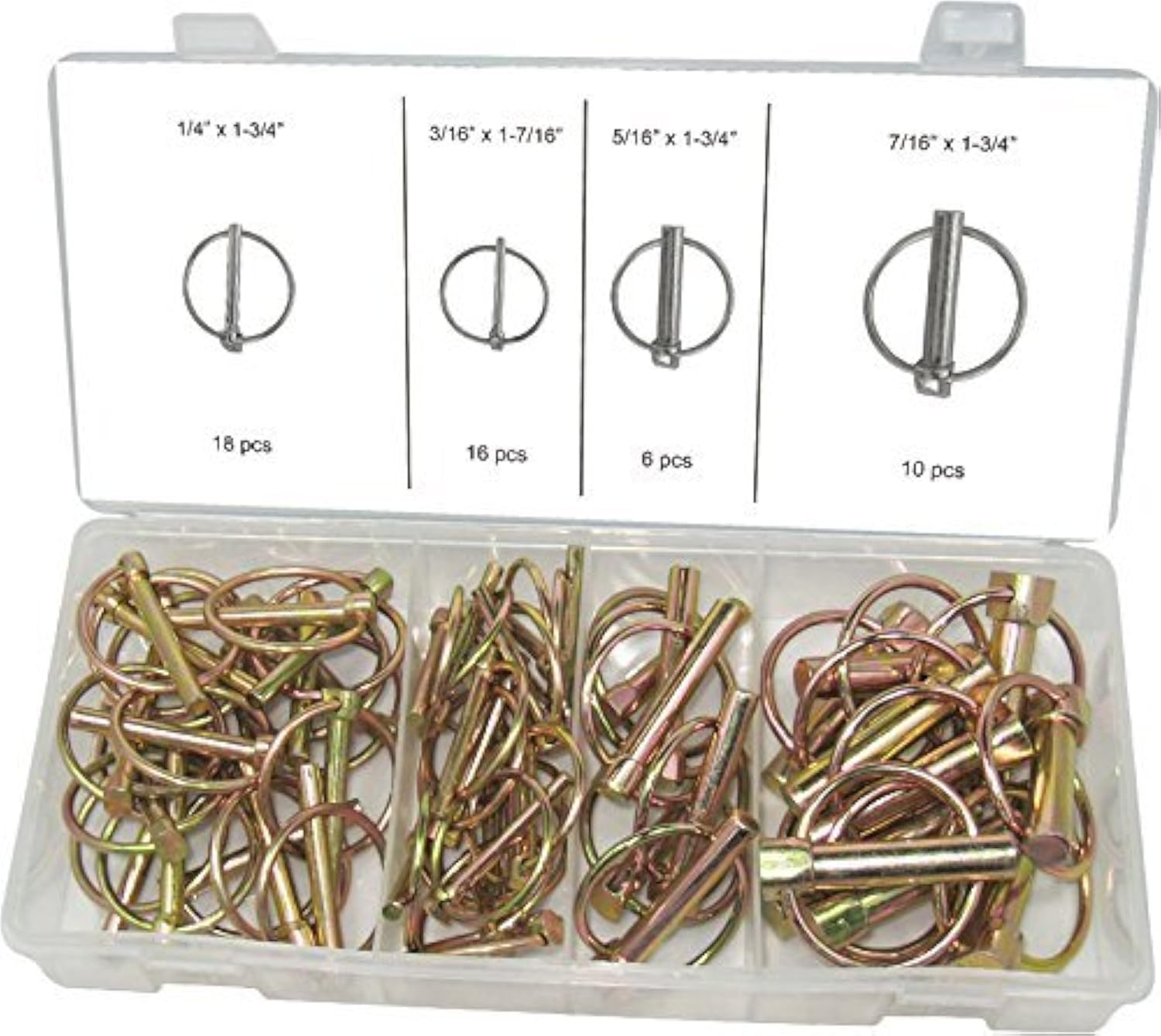 LOT リプル45E Boatsea 144 Pcs Large Cotter Pin Assortment, Zinc Plated