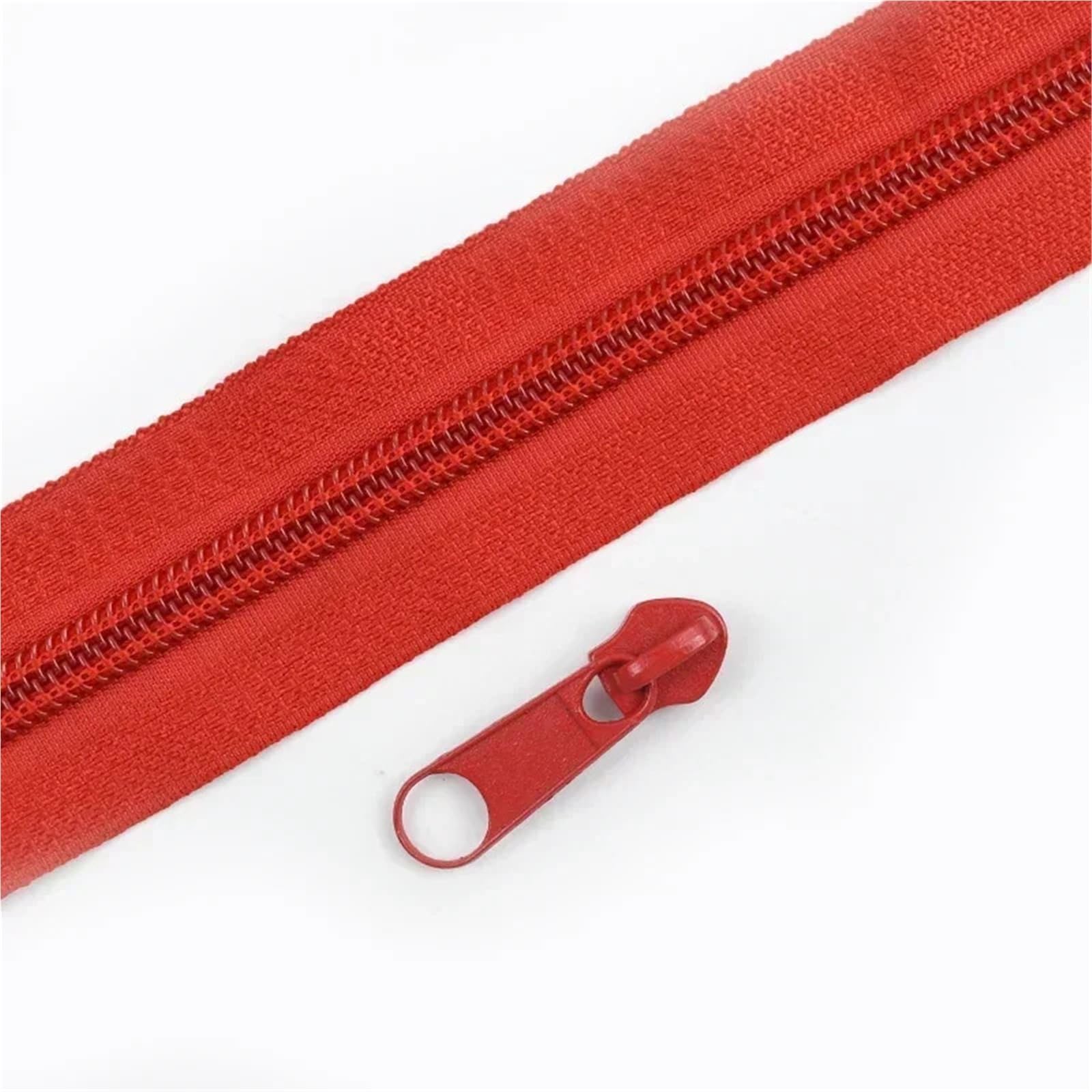 Zips for Sewing 2/5/10/20M 3# 5# Rainbow Nylon Zipper with Slider Bags Garment Decor Zip Closure By The Meter Zips Repair Kit Sewing Accessories Sewing Supplies(Red,5MZips 5PcsSliders,No5)