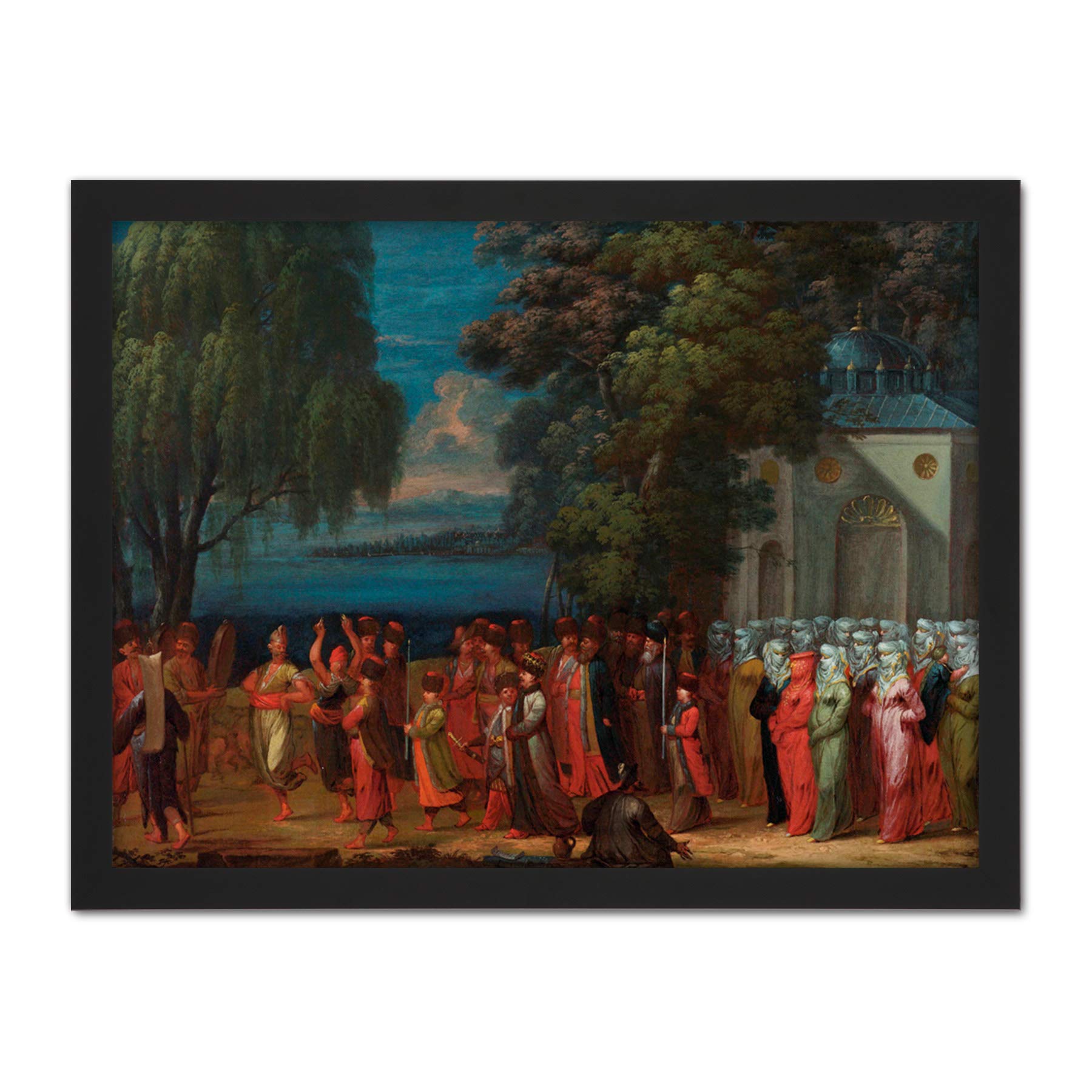 Artery8 Jean Baptiste Vanmour Armenian Wedding Painting Artwork Framed Wall Art Print 18X24 Inch