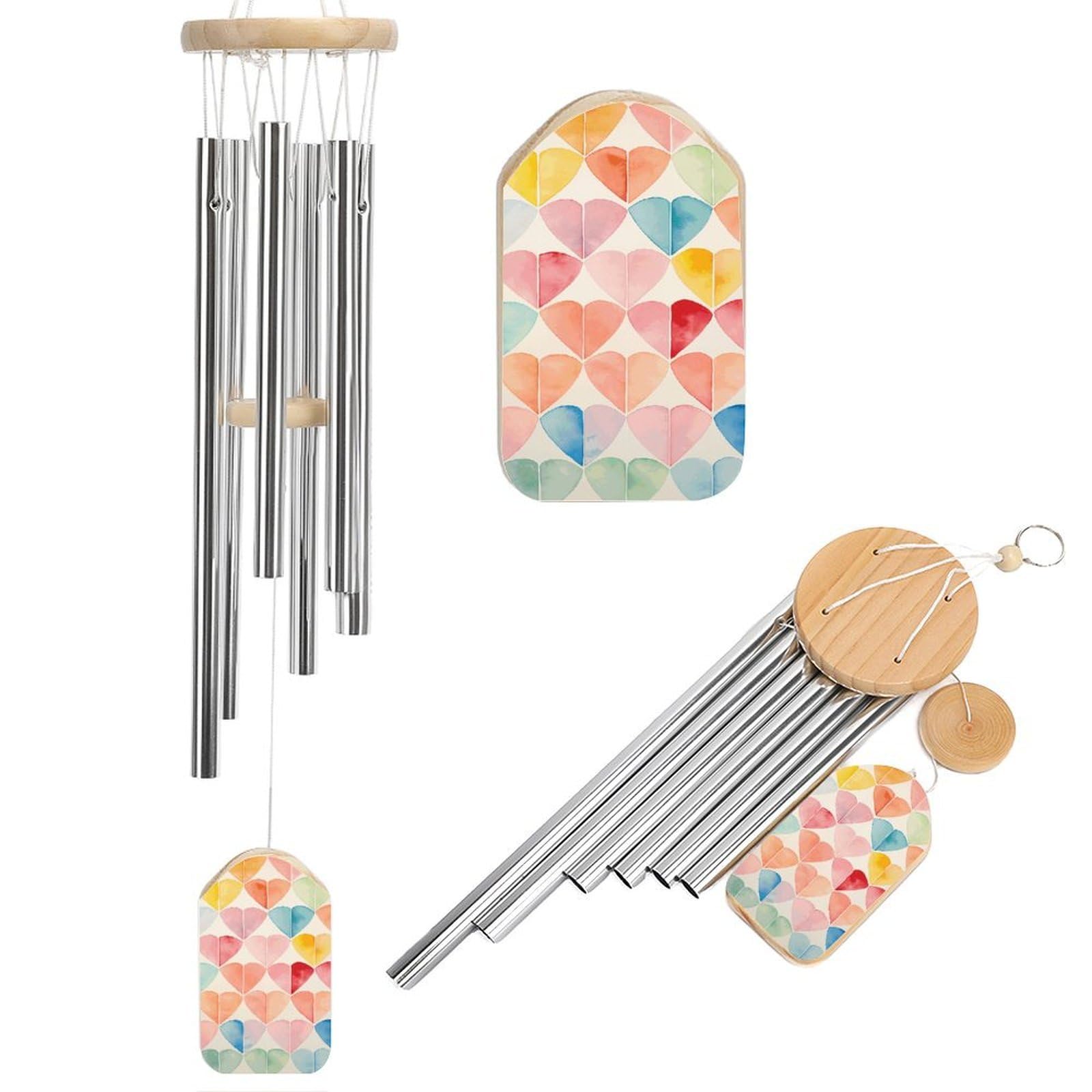 Carillon éolien en aluminium 52,1 cm idée cadeau chaleureux pour jardin