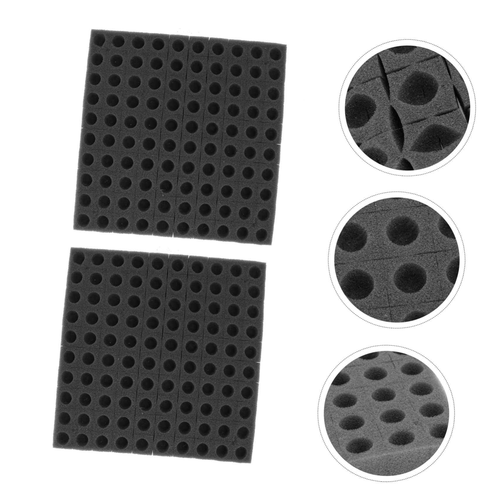 Toddmomy 2 Series Bloque De Esponja para Plántulas Germinación De Plantas De Jardín Bandejas Cubos De Cultivo Iniciador De Plantas Negro Inicio Planta De Semillero Verdura Black 2 Hojas*2