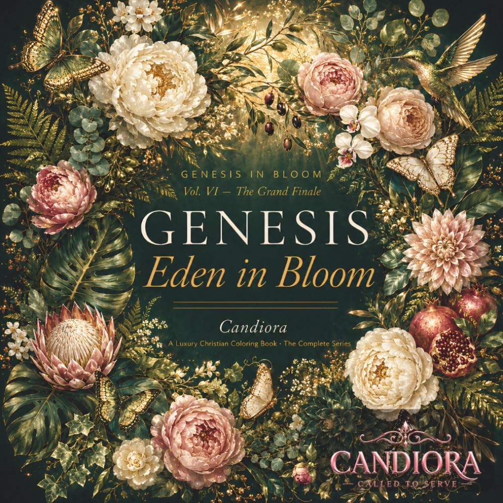 Genesis in Bloom: Eden in Bloom: A Luxury Christian Coloring Book for Women — The Grand Finale | Botanical Gardens, Tree Portraits & Eden Scripture ... Series Finale Gift | Collect All 6 Volumes