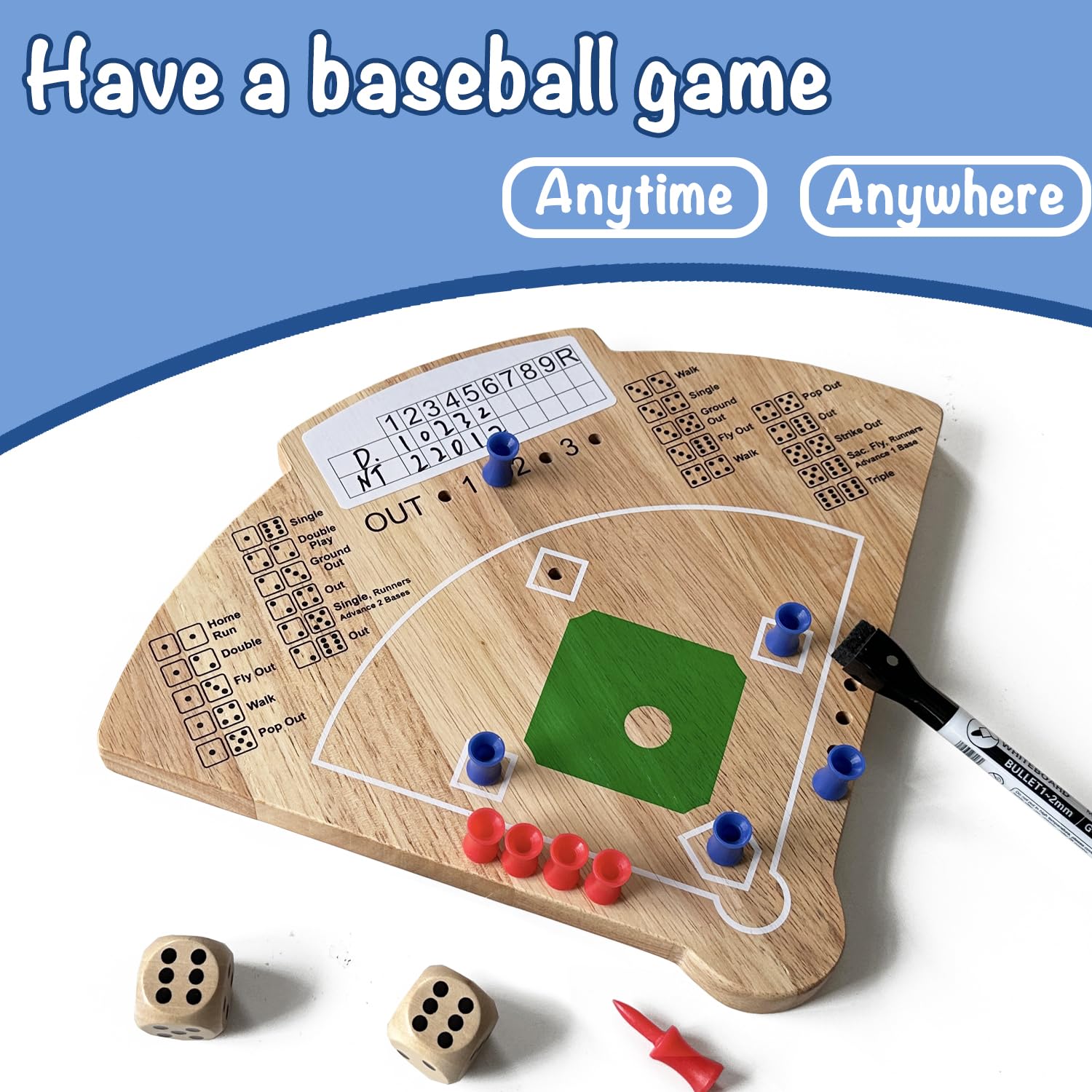 Amazon | 野球ボードゲーム オーク製 レジャーゲーム スポーツ バトル