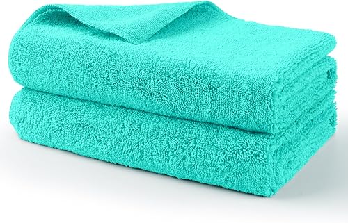 Miniatura 13 de HOMEXCEL Paquete de 2 toallas grandes profesionales de microfibra, para secar, sin pelusas ni manchas, muy absorbentes, para automóviles, SUV, Negro