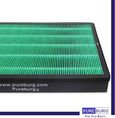 Miniatura 4 de PUREBURG Juego de filtros de repuesto compatibles con Coway Airmega 400 400S purificador de aire, 1 paquete (2 filtros) H13 HEPA carbón activado