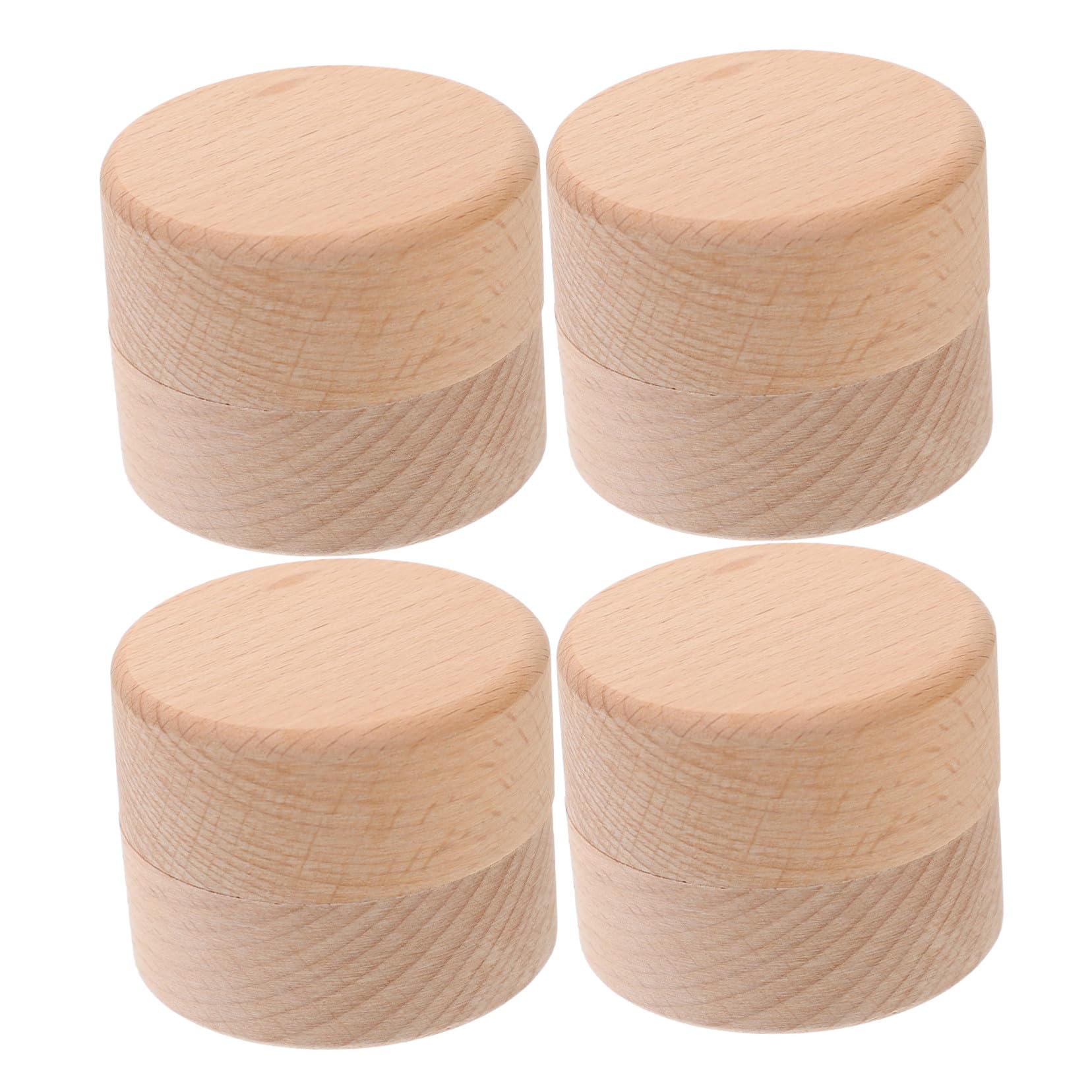 Caja redonda de madera de diseño elegante y cierre hermético de recuerdos