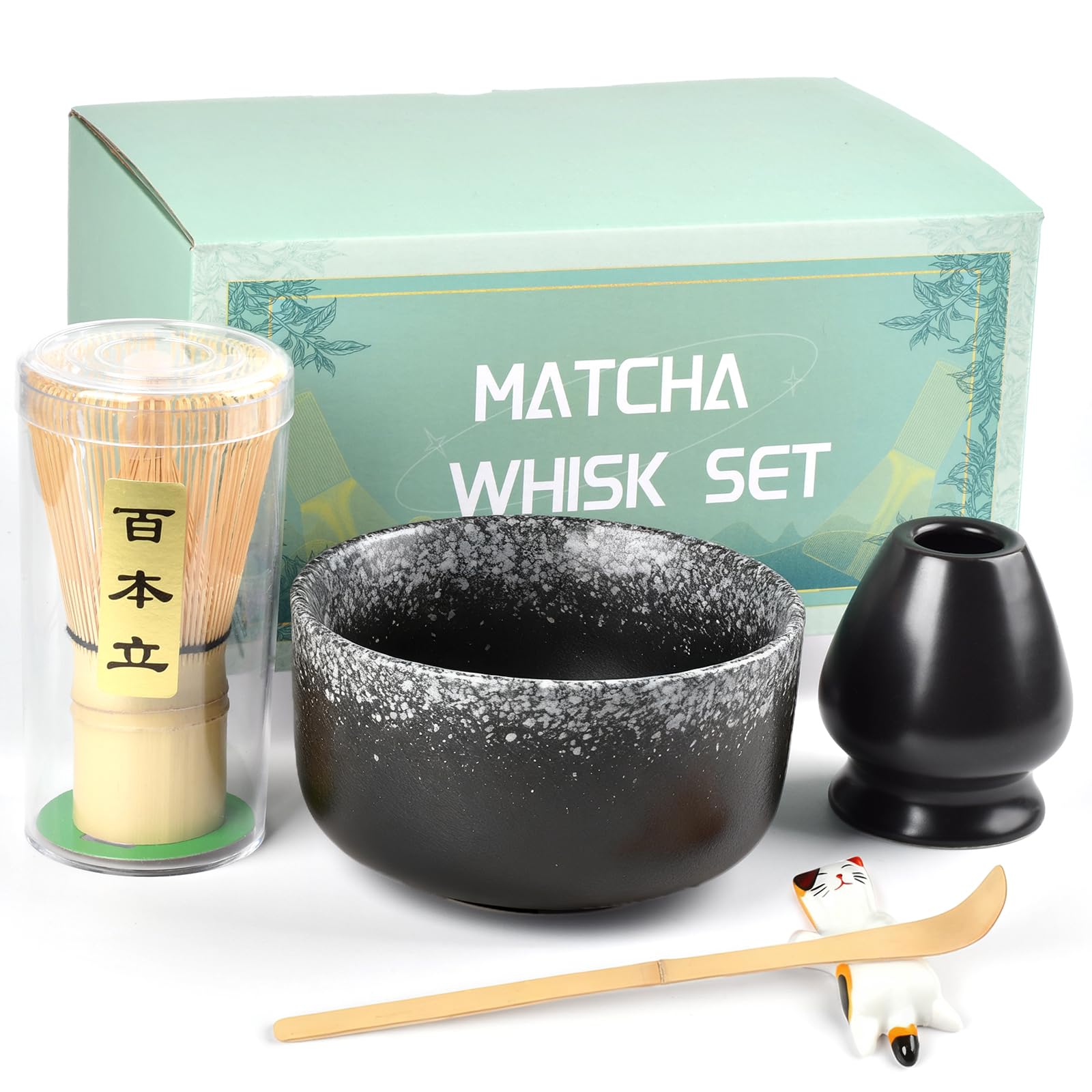 MPEIPILA Matcha Set, Matcha Set für Einsteiger, Japanisches Matcha Tee Set, Stylisches Matchas Set