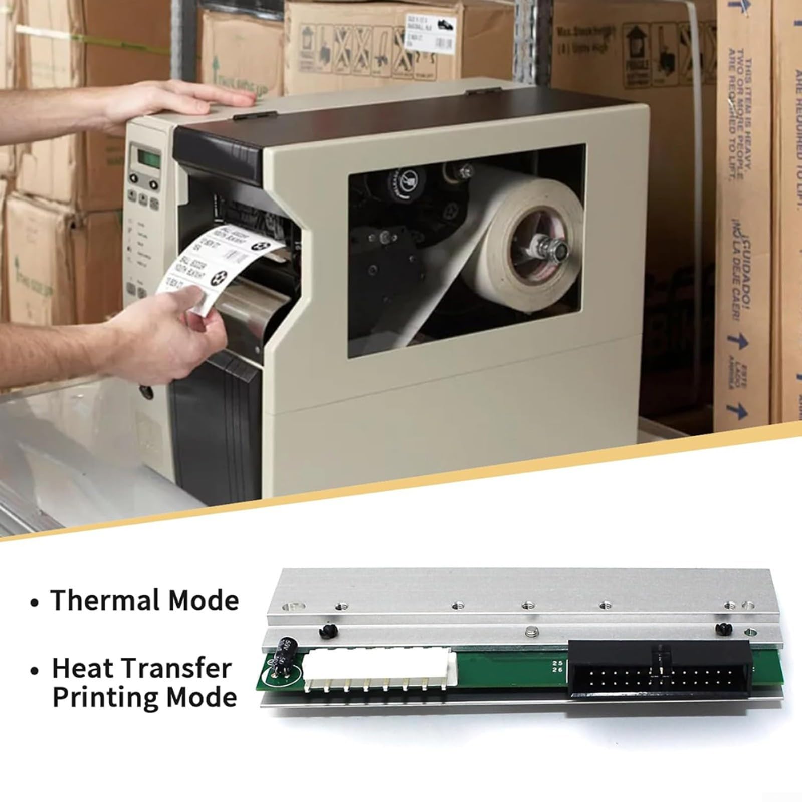 Ersatz-Thermodruckkopf für Zebra 110Xi4 110XiIV, 203dpi, Teil P1004230, Hochauflösender Niedertemperaturdruck für Bürogeräte