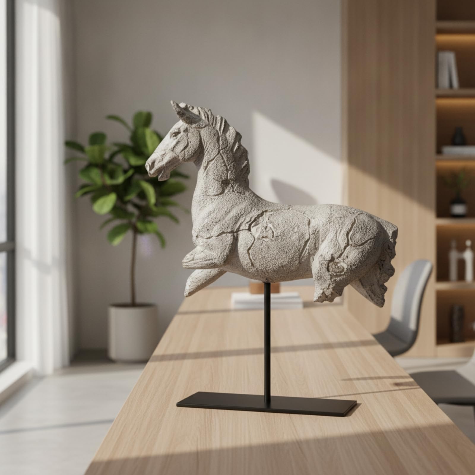 Qianly Scultura da Tavolo Scultura a Forma Vintage Soprammobile per Consolle
