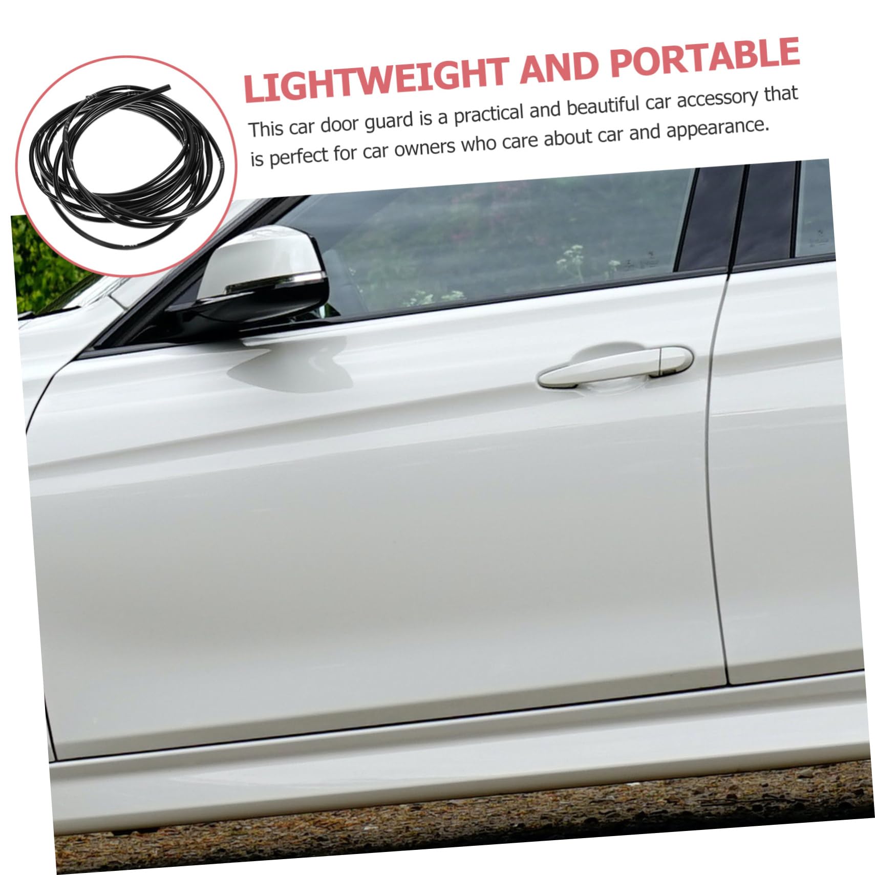 MAGICLULU 5 Protector de Bordes de Puerta de Coche de Tira Selladora Autoadhesiva con Superficie Electropulida Protección Eficaz contra Arañazos y Daños para Coche Instalación