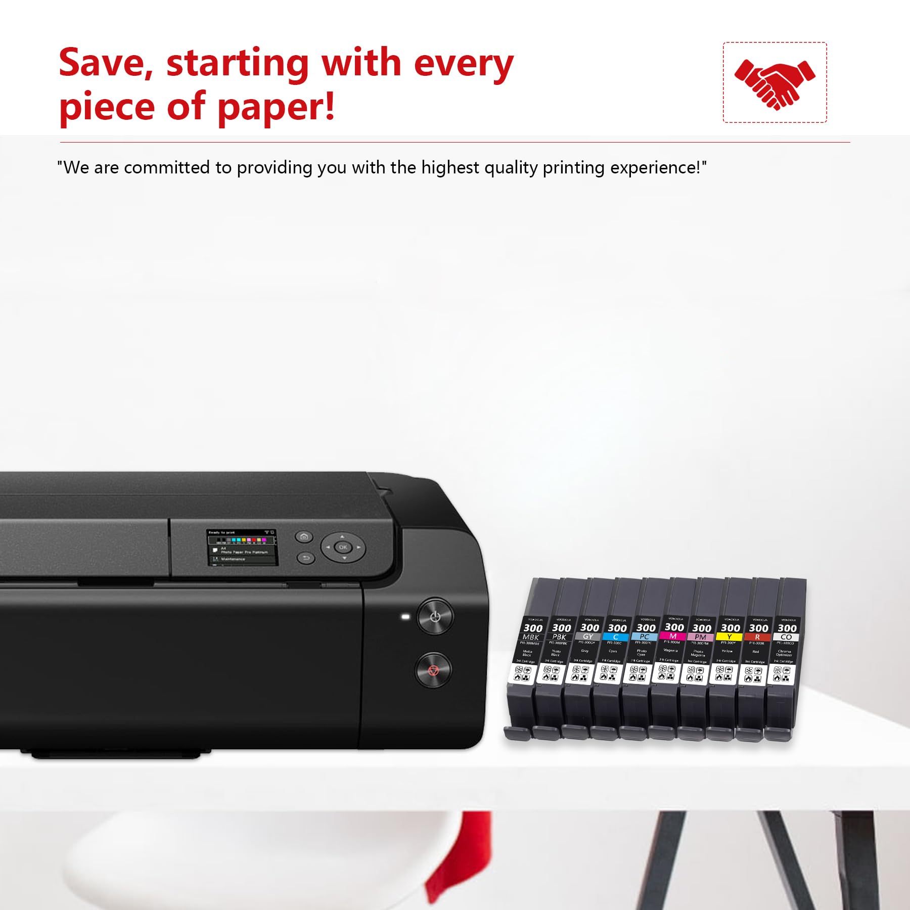 LCL Cartucho De Tinta Compatible PFI-300 PFI-300PM 14.5ml (2 PM) Reemplazo Para Canon ImagePROGRAF PRO-300