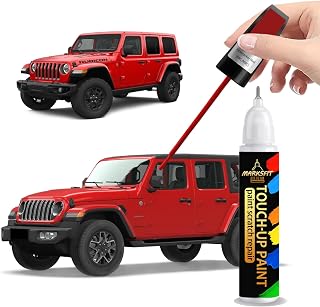Firecracker Red(PRC/MRC) Touch Up Paint For Jeep Exact Match-Chips and Nicks 2 in 1 Car Paint Pen Scratch Rapair for Grand-Cherokee/Liberty/Patriot/Renegade/Wrangler-JK/Commander/Compass