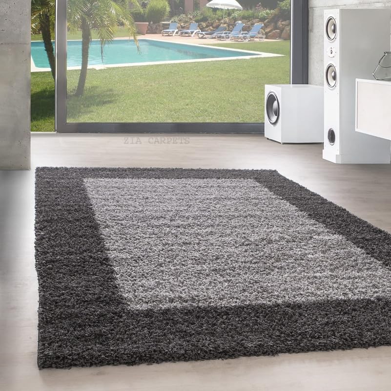 Image of zia carpets Cozy Soft Shaggy Non Slip Carpet for Home Decor Aesthetic Rugs with 2.5 inch Thikness Size 5x8 feet