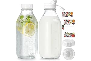 Airtight Screw Lid Milk Bottle with Dispenser Cap