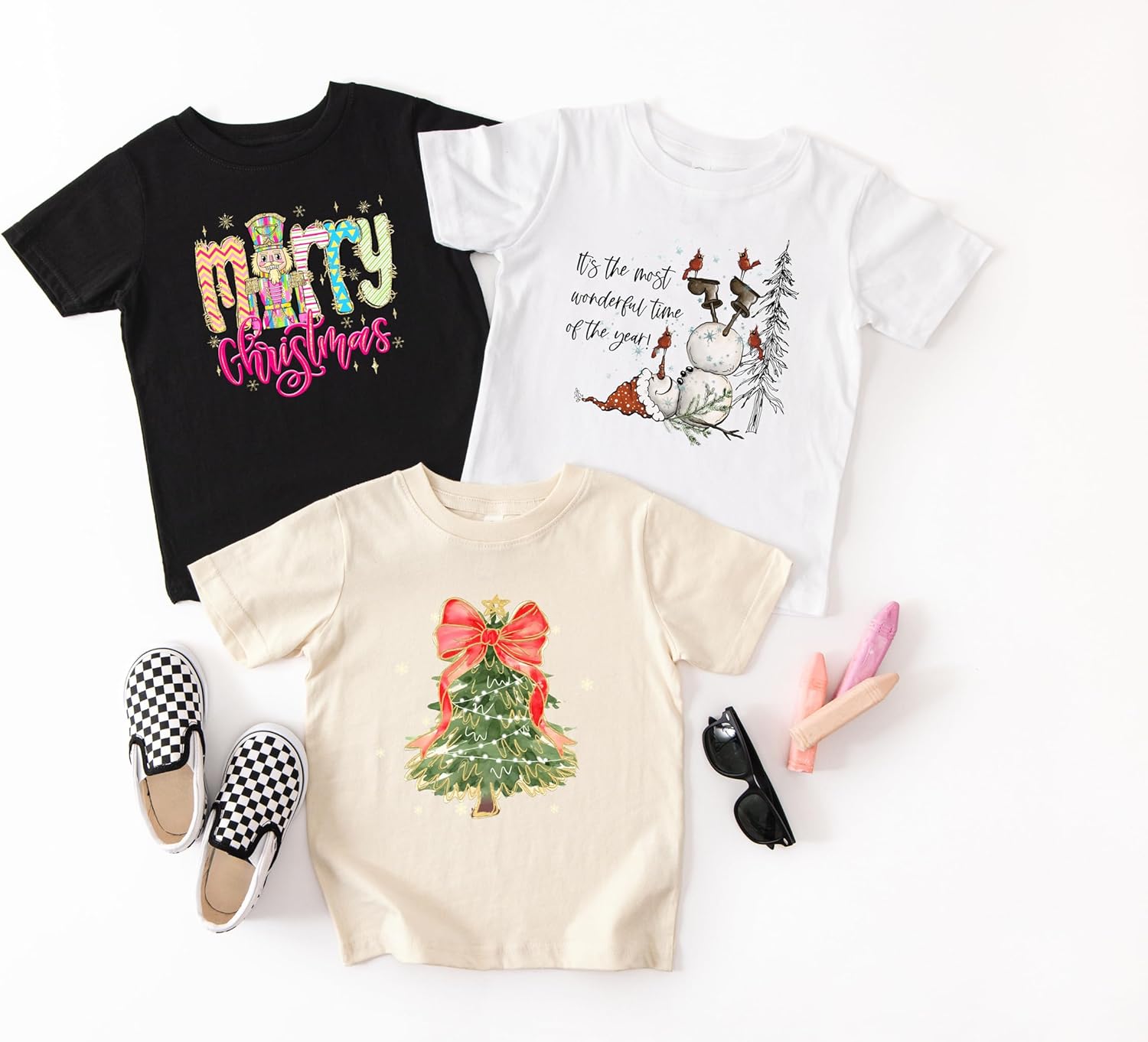 Christmas Sweatshirts for Women, Cute Christmas Crewneck Sweatshirt, Retro Santa & Christmas Tree Sweaters for Women - Image 2