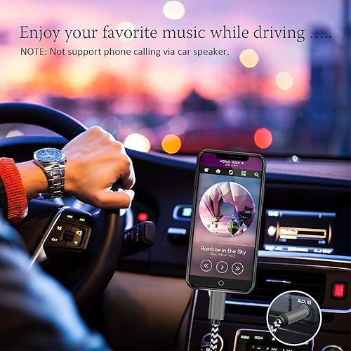 Miniatura 6 de LecLooc Cable auxiliar USB C a 0.138 in de 6 pies, cable de audio tipo C de 0.138 in para Google Pixel 4 3 2 XL, Galaxy Note 1010+S20S20+S 20