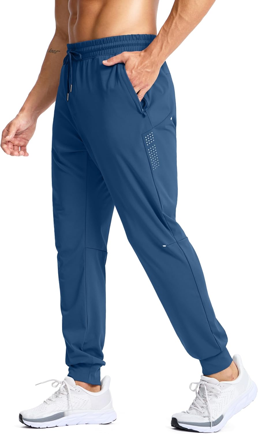 G Gradual Men's Joggers with Zipper Pockets Athletic Workout Gym Pants Stretch Running Track Jogging Sweatpants for Men - Image 3