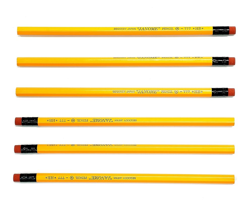 Amazon | タキザワ 日本製 消しゴム付六角HB鉛筆 20本パック BG