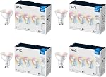 WiZ Smart LED GU10 WiFi Full Color & Tunable White, 50W Equivalent, 2200-6500K, 400 Lumens, Dimmable, Compatible with Alexa, Google Assistant, and Apple Home, 12 Pack