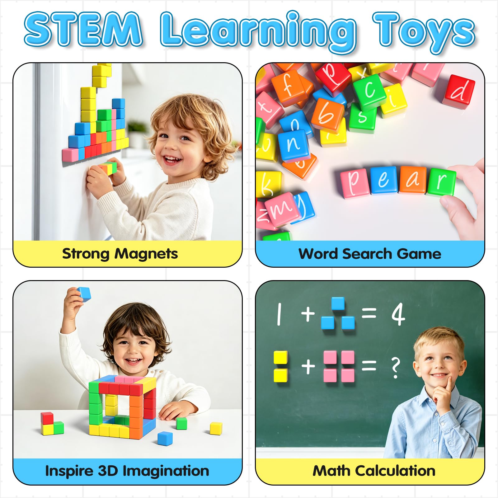 42 Bloques Magnéticos Pequeños Portátiles, Juguete STEM Montessori De Viaje, Set Construcción 3D Para Niños Y Niñas Desde 3 Años