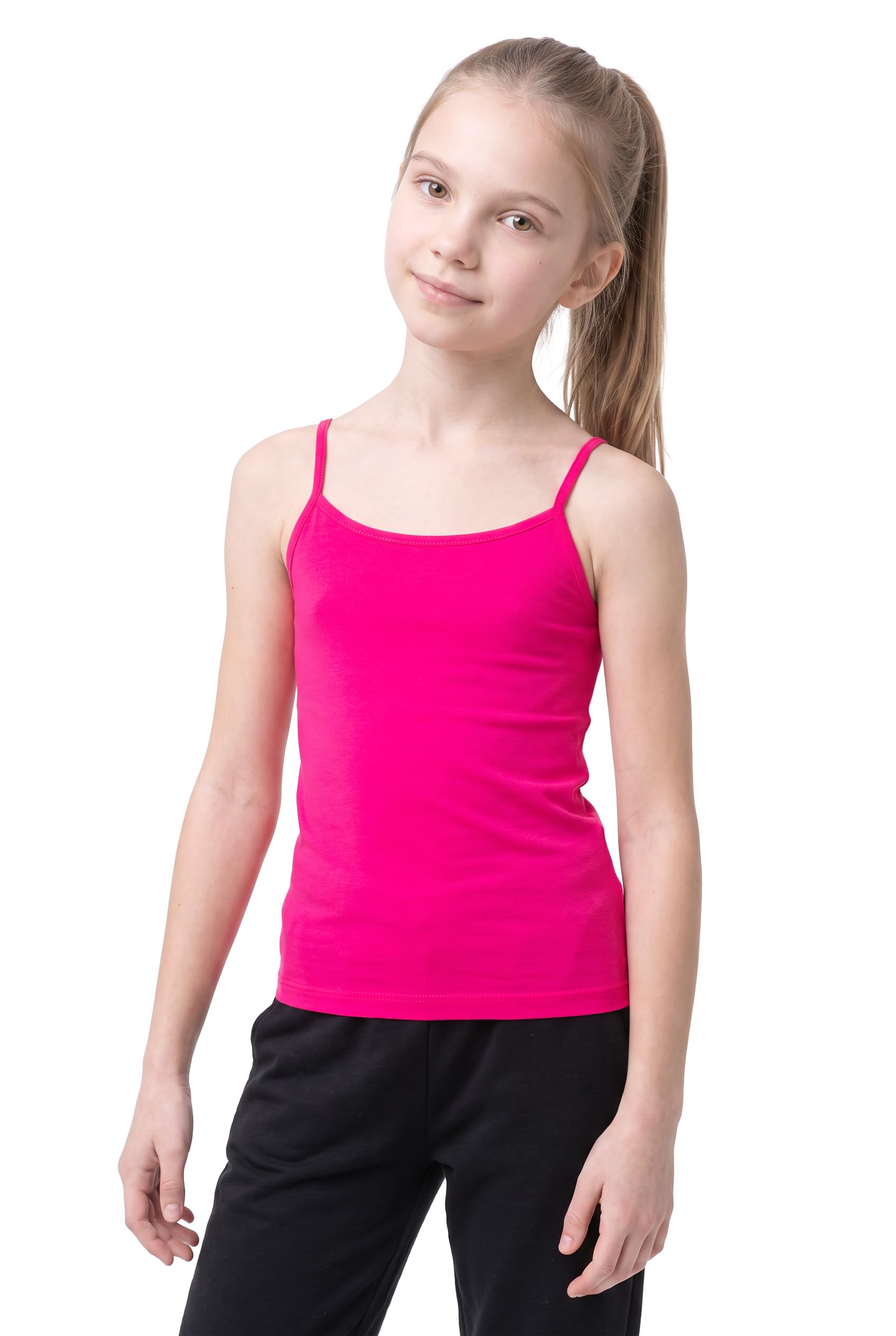 Kurve Girl’s Sleeveless Tank Top – Stretch Undershirts Cami Camisole, UV Protective Fabric, Rated UPF 50+ (Made in USA)