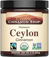 Vista 1 de Ceylon Cinnamon Shop Canela de Ceilán orgánica (100% certificada) en polvo, 8 onzas