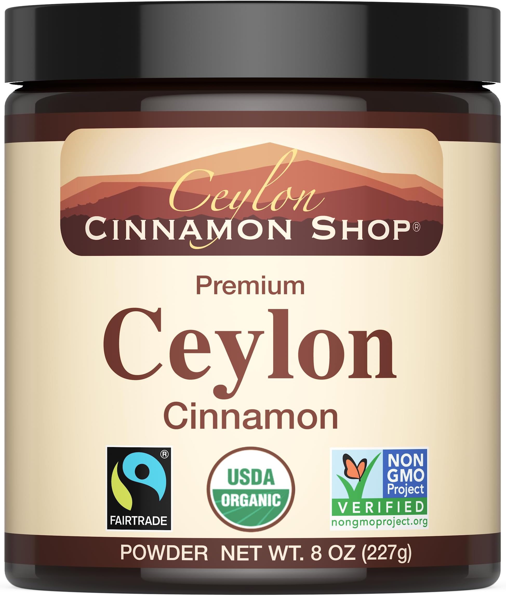 Ceylon Cinnamon Shop Organic Ceylon Cinnamon (100% Certified) Powder, 8 Ounces