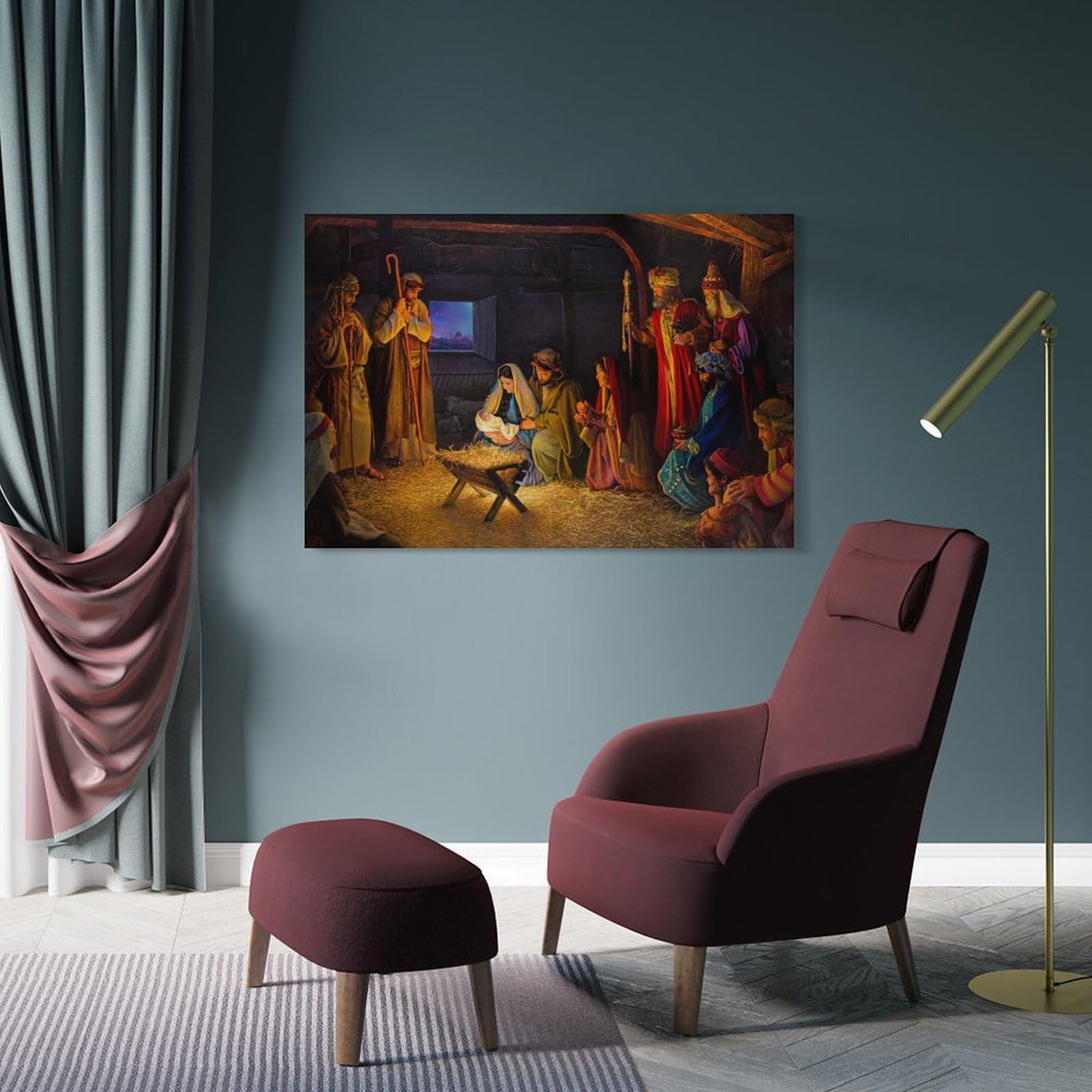 イエスきリスト誕生絵画け　タペストリー 約142cm x 116cm イエスきリスト誕生絵画け タペストリー 約142cm x 116cm - メルカリ